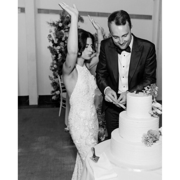 HELSI Helsi Brice Halter Sequin Column Maxi Dress in White Size Medium - Picture 16 of 16